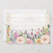 パンプキンファースト誕生日招待状フローラ金ゴールド 招待状 (裏面)