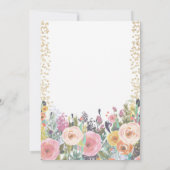 パンプキンファースト誕生日招待状フローラ金ゴールド 招待状 (裏面)