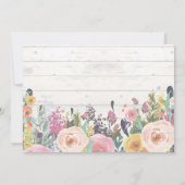 パンプキンファースト誕生日招待状フローラ 素朴 招待状 (裏面)