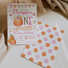 パンプキンファースト誕生日招待状秋秋 招待状