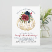 パンプキンファースト誕生日招待状 招待状 (スタンド正面)