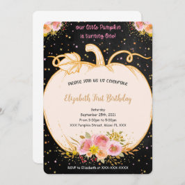 パンプキンファースト誕生日招待状 招待状