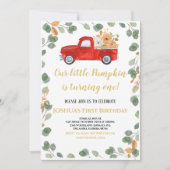 パンプキンファースト誕生日招待状 招待状 (正面)