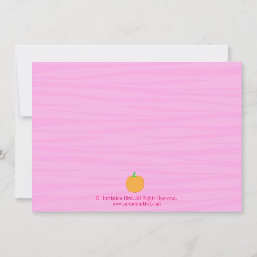 パンプキンファースト誕生日招待状 招待状 (裏面)