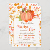 パンプキンファースト誕生日招待状 招待状 (正面/裏面)