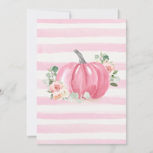 パンプキンファースト誕生日 招待状 (裏面)