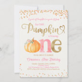パンプキンファースト誕生日 招待状 (正面)
