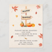 パンプキンファームおむつラッフル秋ベビーシャワー エンクロージャーカード (正面)