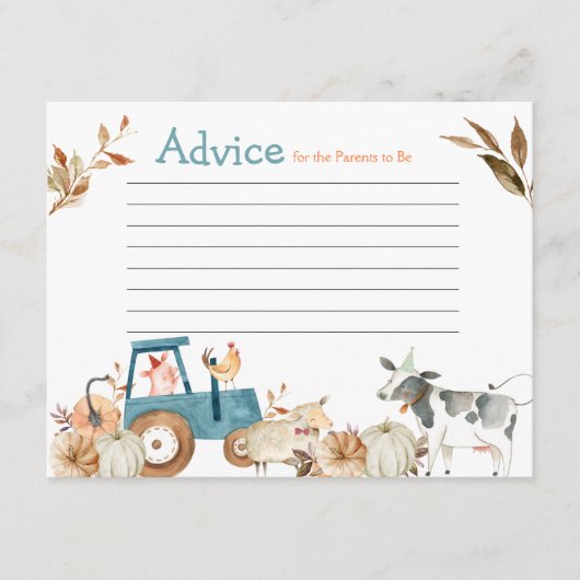 パンプキンファームアニマルトラクターフローラアドバイス エンクロージャーカード (正面)