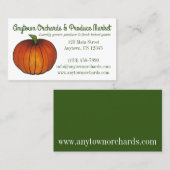 パンプキンファームファームスタンドハーベストオーチャード秋 名刺 (正面/裏面)