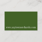 パンプキンファームファームスタンドハーベストオーチャード秋 名刺 (裏面)