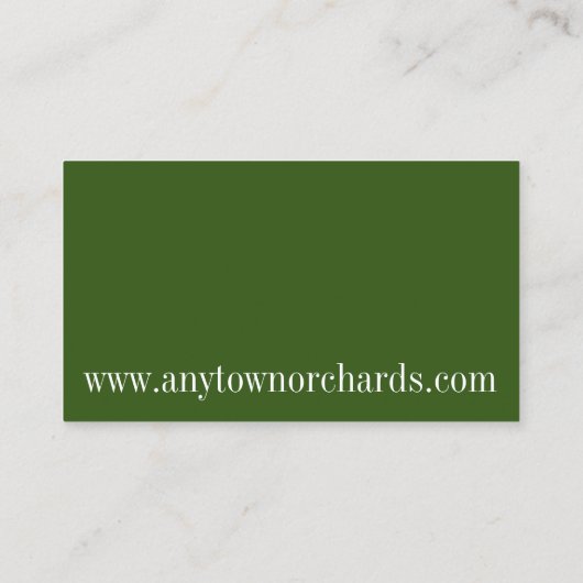 パンプキンファームファームスタンドハーベストオーチャード秋 名刺 (裏面)