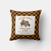 パンプキンファームランチビソンバッファロープレイド クッション (裏面)