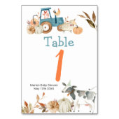 パンプキンファーム動物トラクターフローラテーブル番号 テーブルナンバー (裏面)