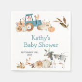 パンプキンファーム動物トラクターフローラナプキン スタンダードカクテルナプキン (正面)