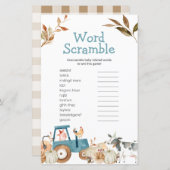 パンプキンファーム動物トラクターフローラ単語スクランブル (正面/裏面)