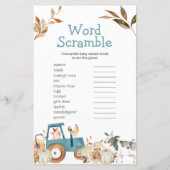 パンプキンファーム動物トラクターフローラ単語スクランブル (正面)