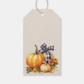 パンプキンファーム秋ひまわり誕生日 ギフトタグ (裏面)