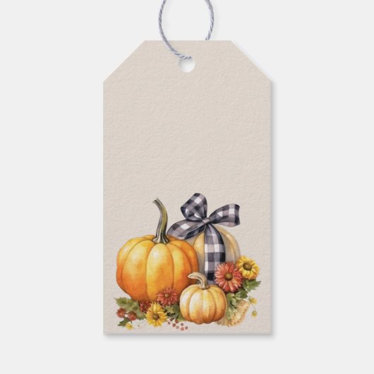 パンプキンファーム秋ひまわり誕生日 ギフトタグ (裏面)