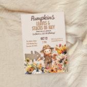 パンプキンファーム秋ひまわり誕生日 招待状