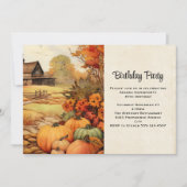 パンプキンファーム秋ハーベストオータム誕生日 招待状 (正面)
