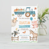 パンプキンファーム誕生日招待状秋ファームパーティー 招待状 (スタンド正面)