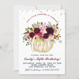 パンプキンフィフス誕生日招待状 招待状