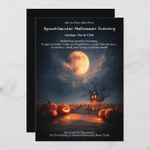 パンプキンフィールドハローウィンパーティ招待状 招待状 (正面/裏面)