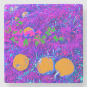 パンプキンフィールドポップ・アートのインアートスタイル ストーンコースター (正面)