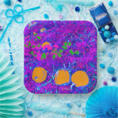 パンプキンフィールドポップ・アートのインアートスタイル ペーパープレート (パーティー)