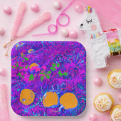 パンプキンフィールドポップ・アートのインアートスタイル ペーパープレート (パーティー)