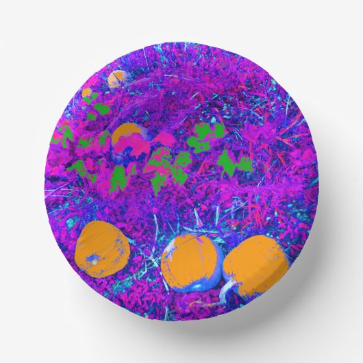 パンプキンフィールドポップ・アートのインアートスタイル ペーパーボウル (正面)