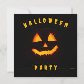 パンプキンフェイス ハロウィンパーティー 招待状 (正面)