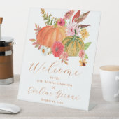 パンプキンフォト100th誕生日秋ウェルカムサイン 台座サイン (インサイチュ)