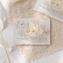 パンプキンフォール 花束 & パンパス ベイビーシャワー ブック