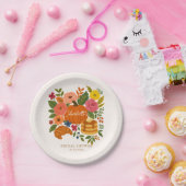 パンプキンフラワーブライダルシャワーペーパープレート ペーパープレート (パーティー)