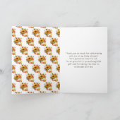 パンプキンフラワーブーケ ブライダルシャワー サンキューカード (内部)