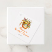 パンプキンフラワーブーケ ブライダルシャワー フェイバータグ (インサイチュ)