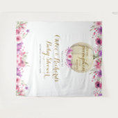 パンプキンフラワーベイビーガールカップルシャワーフォトプロップ タペストリー (正面(横))