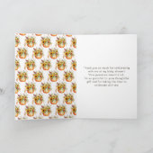 パンプキンフラワーボウquet ブライダルシャワー サンキューカード (内部)