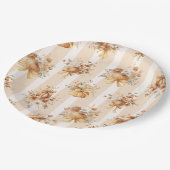 パンプキンフラワー ブライダルシャワー ペーパープレート (アングル)