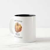 パンプキンフレッシュパイ焼いたズアート ツートーンマグカップ (正面左)