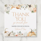 パンプキンフローラサンキューギフトラベル フェイバータグ (正面)