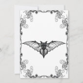 パンプキンフローラスカルハロウィーンブライダルシャワー 招待状 (裏面)