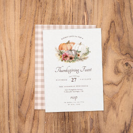 パンプキンフローラ感謝祭ディナー招待状 招待状