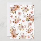 パンプキンフローラ秋が赤ちゃんシャワーに恋に 招待状 (裏面)