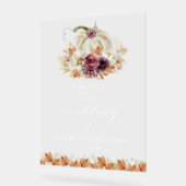 パンプキンフローラ秋の結婚式ウェルカムサイン アクリルサイン (傾斜)