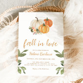 パンプキンフローラ秋インラブブライダルシャワー 招待状