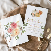 パンプキンフローラ秋インラブブライダルシャワー 招待状