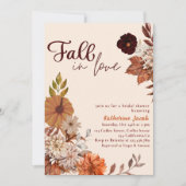 パンプキンフローラ秋インラブブライダルシャワー 招待状 (正面)